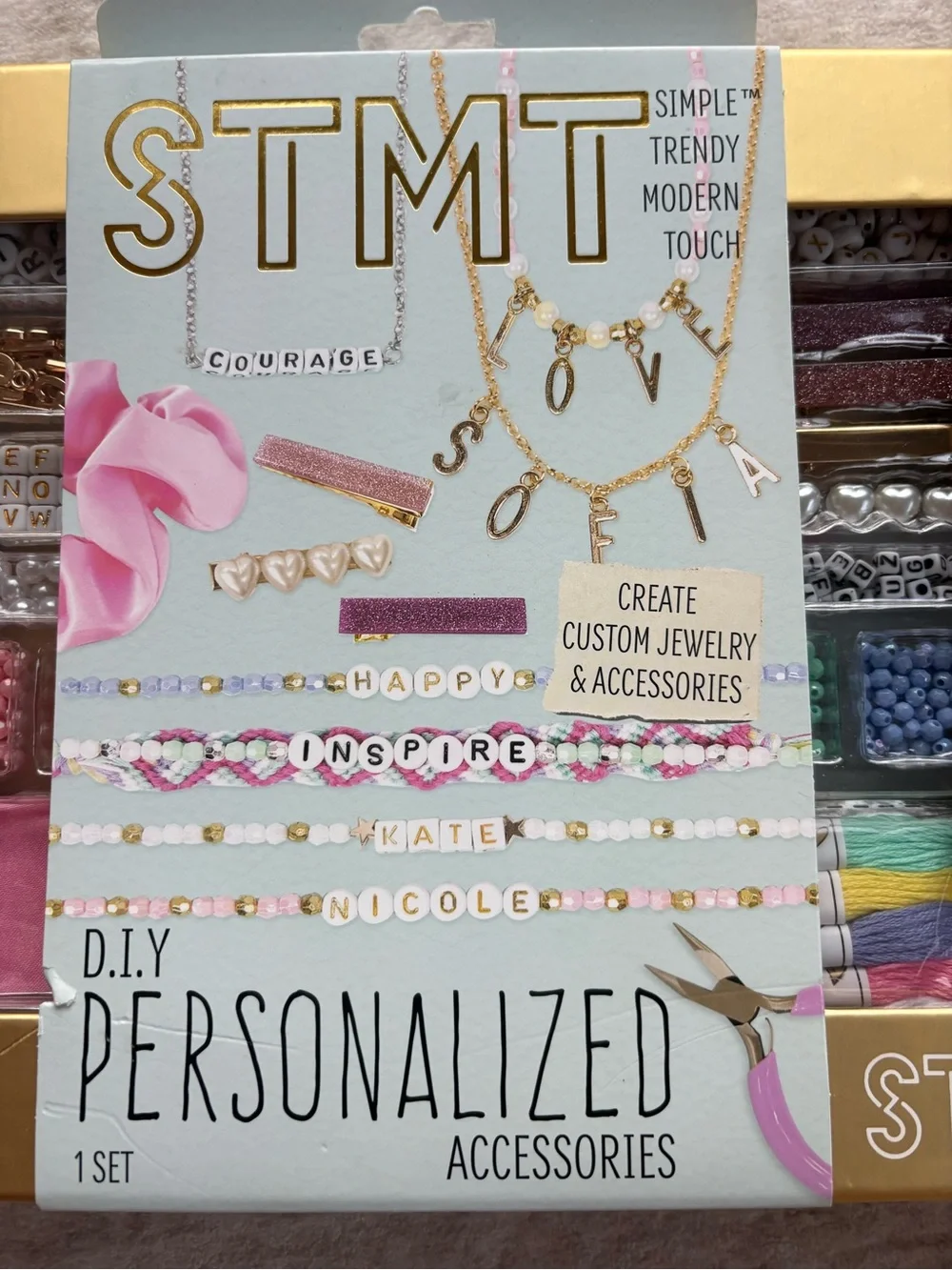 DIY Personalized Jewelry Kit -Letters, Charms, Beads, & more Accessory Set- NWT